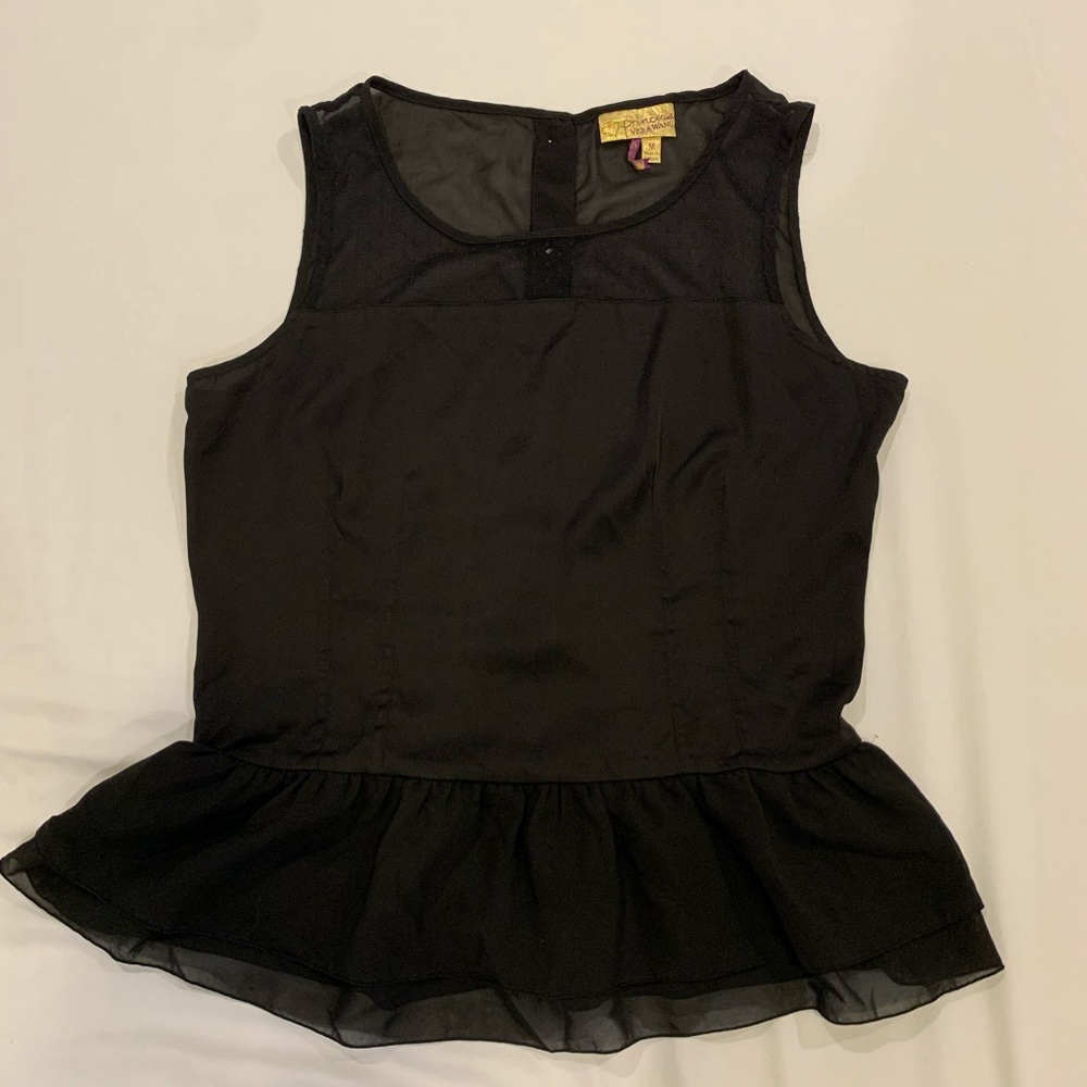Princess Vera Wang•Black Peplum Shirt